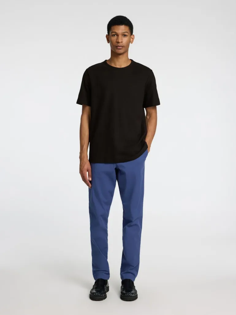 SLHJOSEPH PIQUE SS O-NECK TEE black