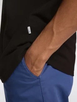 SLHJOSEPH PIQUE SS O-NECK TEE black