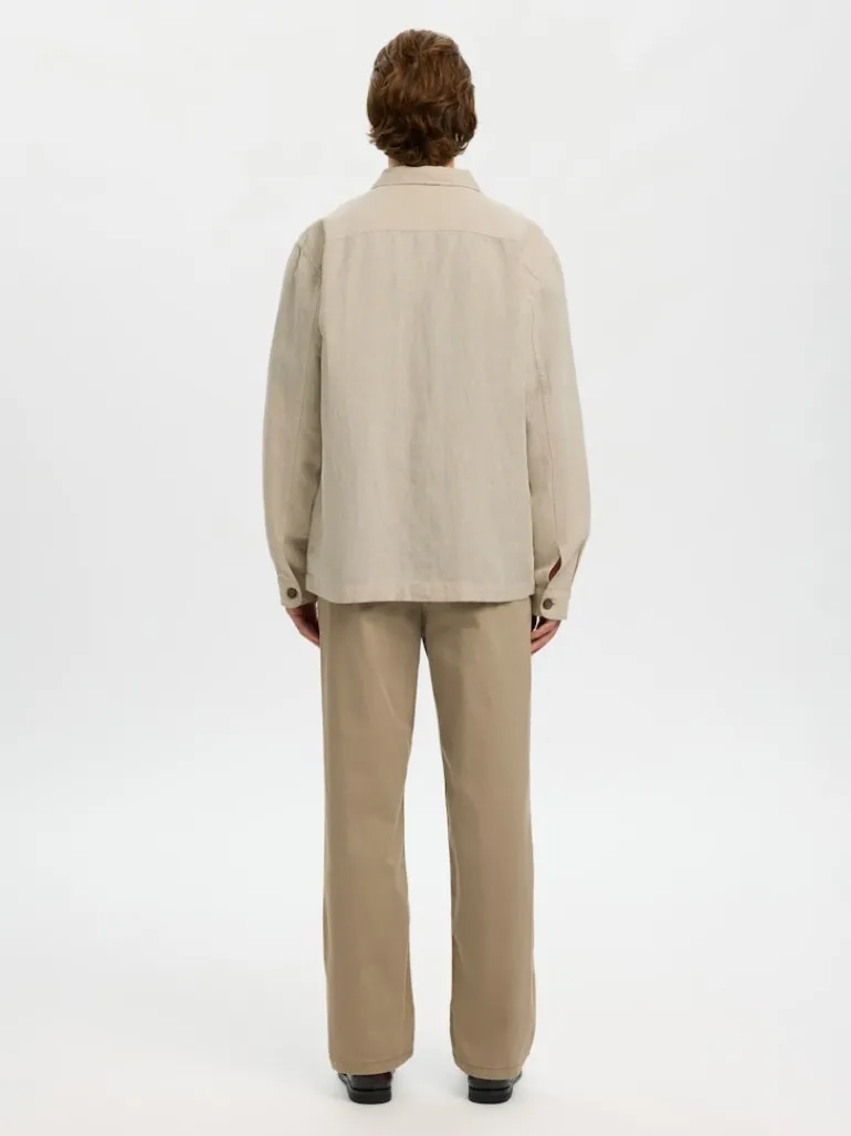 SLH-LEROY LINEN BLEND OVERSHIRT LS NOOS pure cashmere