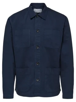 SLHLOOSETONY OVERSHIRT LS W NOOS navy blazer