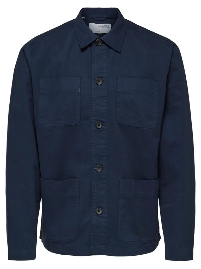 SLHLOOSETONY OVERSHIRT LS W NOOS navy blazer