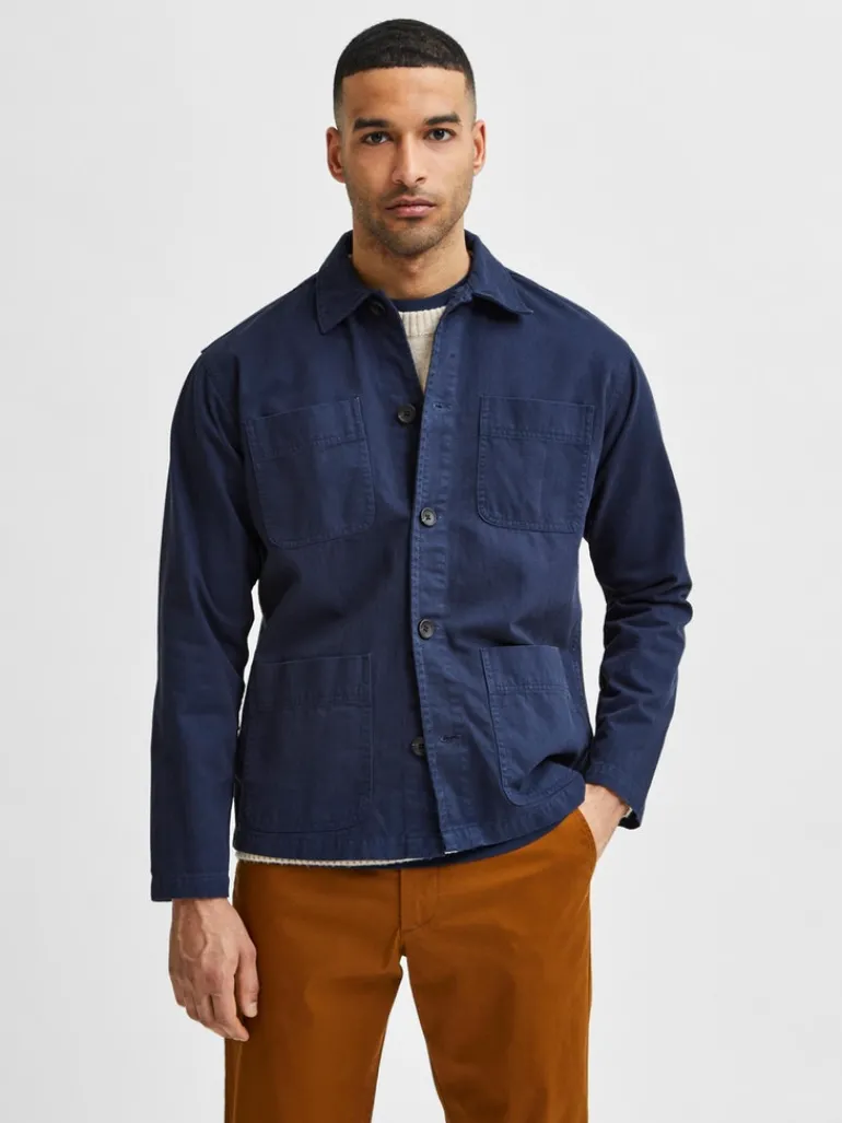SLHLOOSETONY OVERSHIRT LS W NOOS navy blazer