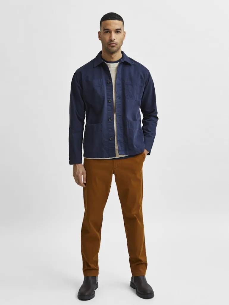 SLHLOOSETONY OVERSHIRT LS W NOOS navy blazer