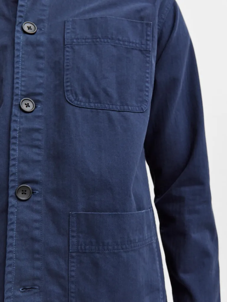 SLHLOOSETONY OVERSHIRT LS W NOOS navy blazer
