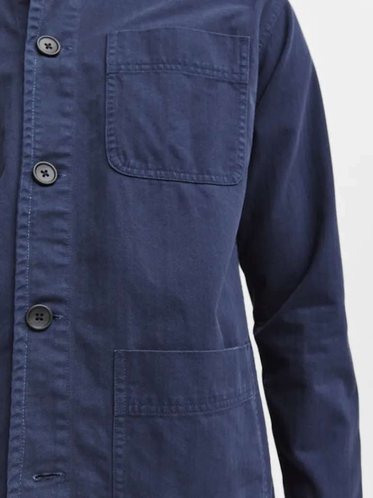 SLHLOOSETONY OVERSHIRT LS W NOOS navy blazer