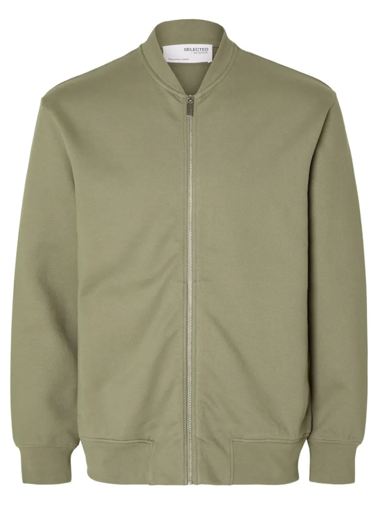 SLHMACK SWEAT BOMBER LS NOOS vetiver