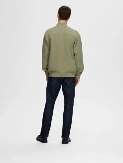 SLHMACK SWEAT BOMBER LS NOOS vetiver