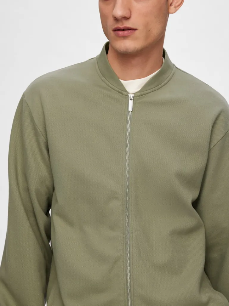 SLHMACK SWEAT BOMBER LS NOOS vetiver