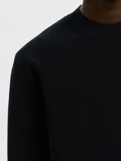 SLHMIKE LIGHT LS KNIT RELAXED MOCK NECK black