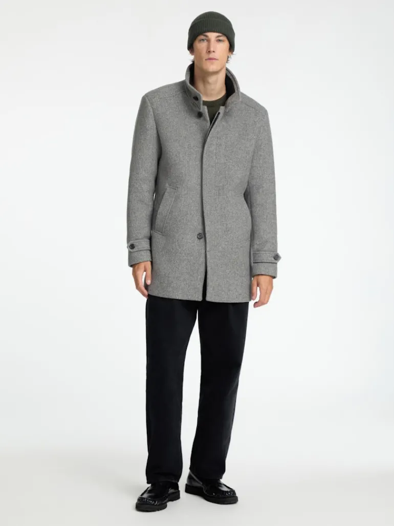 SLHNEW REUBEN COAT NOOS light grey melange
