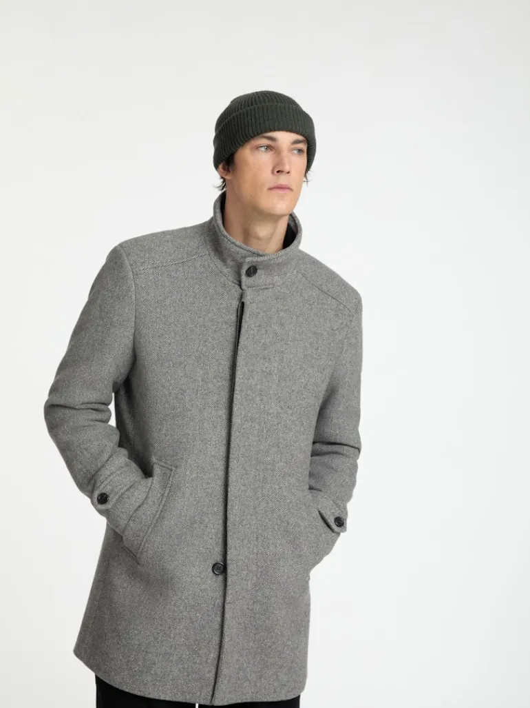 SLHNEW REUBEN COAT NOOS light grey melange