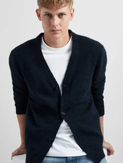 SLHRAI LS KNIT BUTTON CARDIGAN sky captain