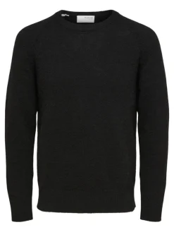 SLHRAI LS KNIT CREW NECK NOOS black