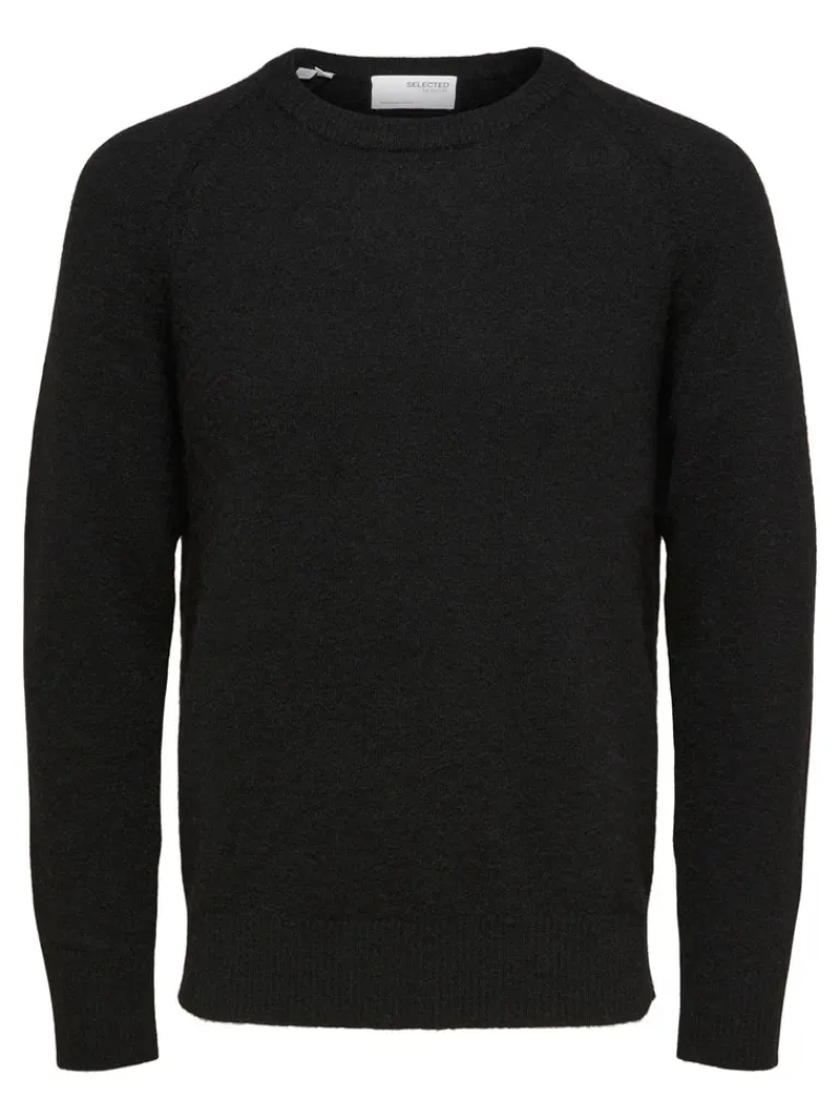 SLHRAI LS KNIT CREW NECK NOOS black