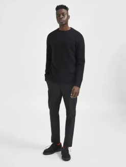 SLHRAI LS KNIT CREW NECK NOOS black