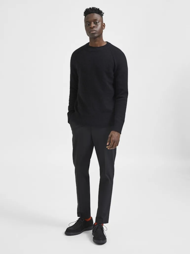 SLHRAI LS KNIT CREW NECK NOOS black