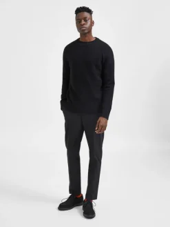 SLHRAI LS KNIT CREW NECK NOOS black