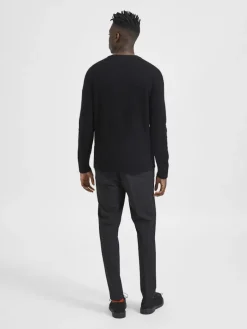 SLHRAI LS KNIT CREW NECK NOOS black