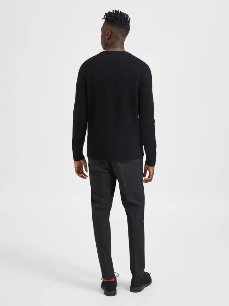 SLHRAI LS KNIT CREW NECK NOOS black