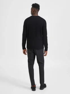 SLHRAI LS KNIT CREW NECK NOOS black