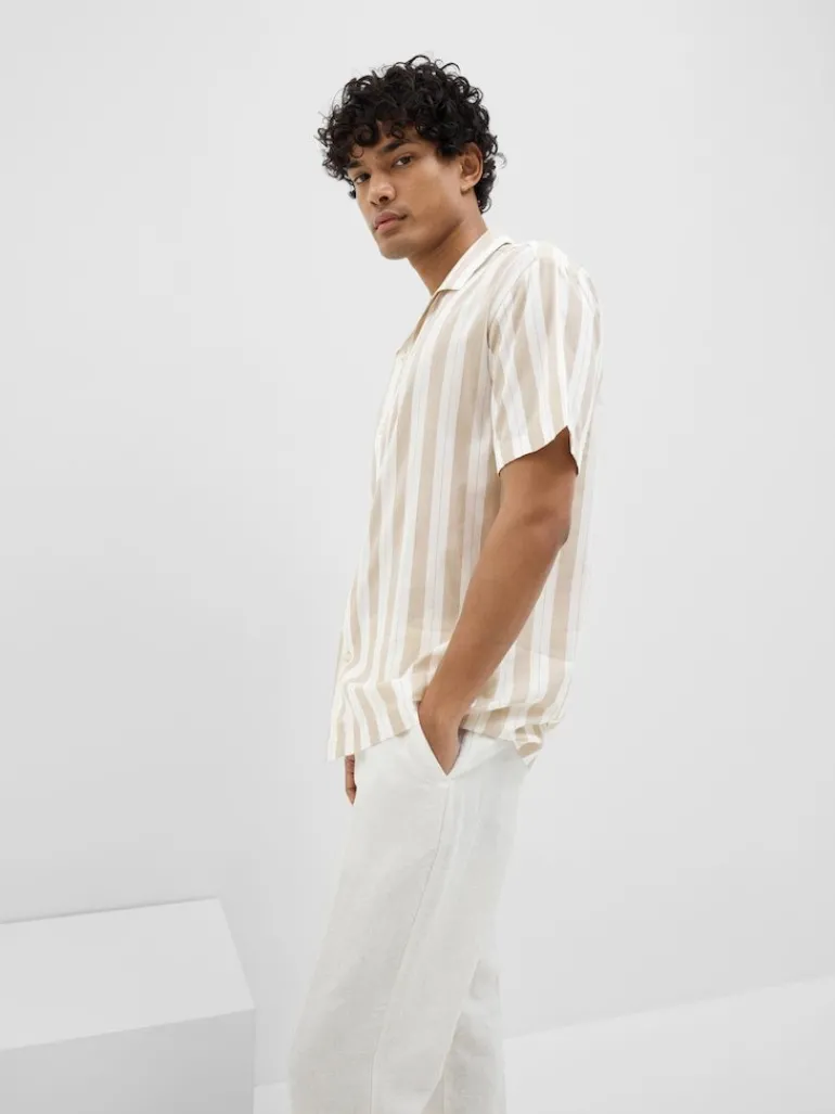 SLHREG-AIR SHIRT SS MIX pure cashmere