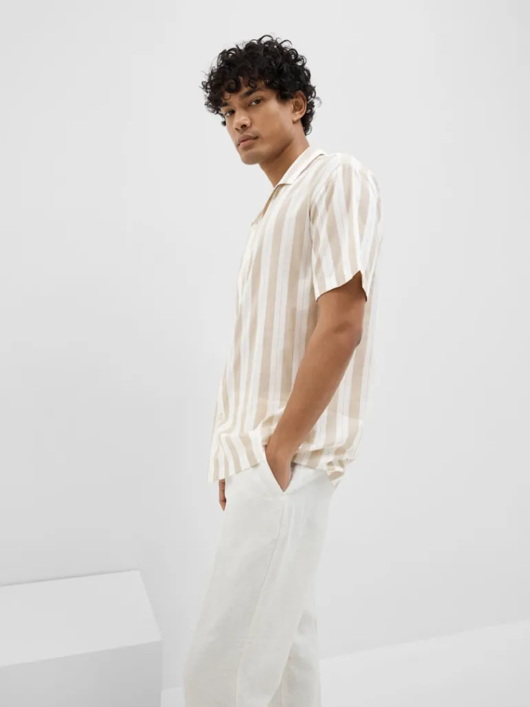 SLHREG-AIR SHIRT SS MIX pure cashmere