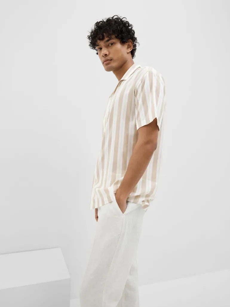 SLHREG-AIR SHIRT SS MIX pure cashmere