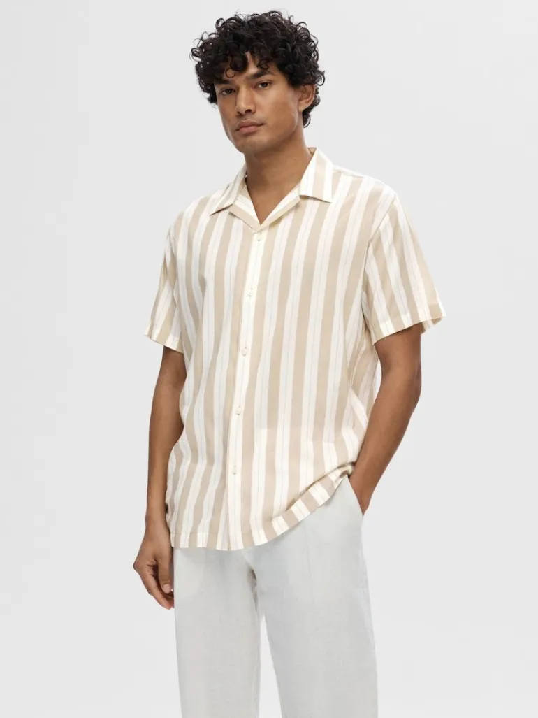 SLHREG-AIR SHIRT SS MIX pure cashmere