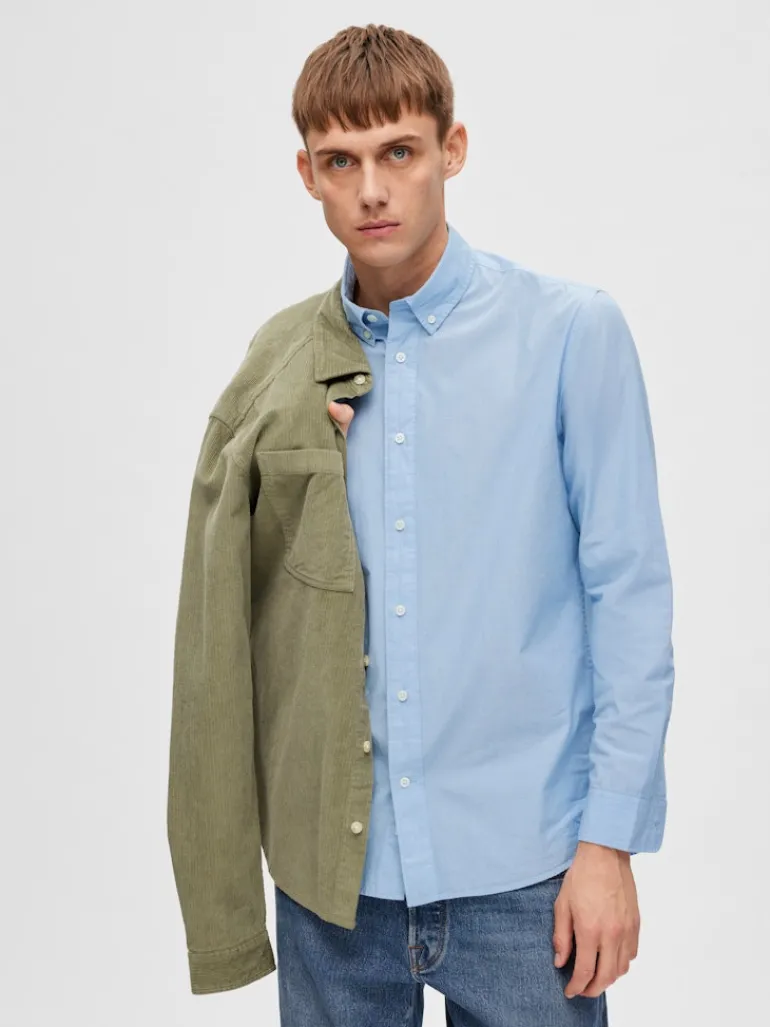 SLHREGDORE SHIRT LS W cashmere blue