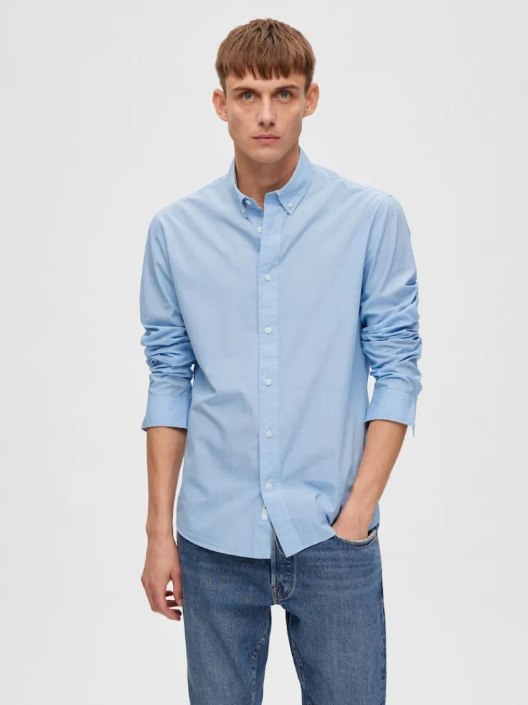 SLHREGDORE SHIRT LS W cashmere blue
