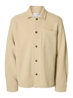 SLHREGFRED STRUCTURED OVERSHIRT egret