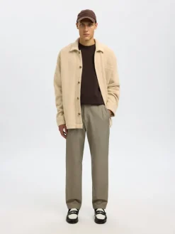 SLHREGFRED STRUCTURED OVERSHIRT egret