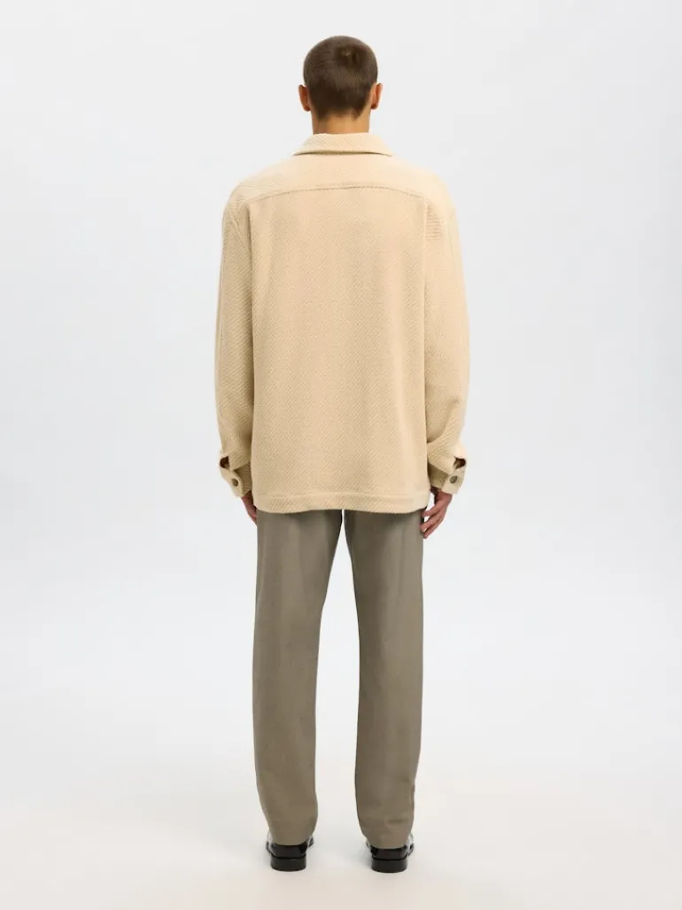 SLHREGFRED STRUCTURED OVERSHIRT egret