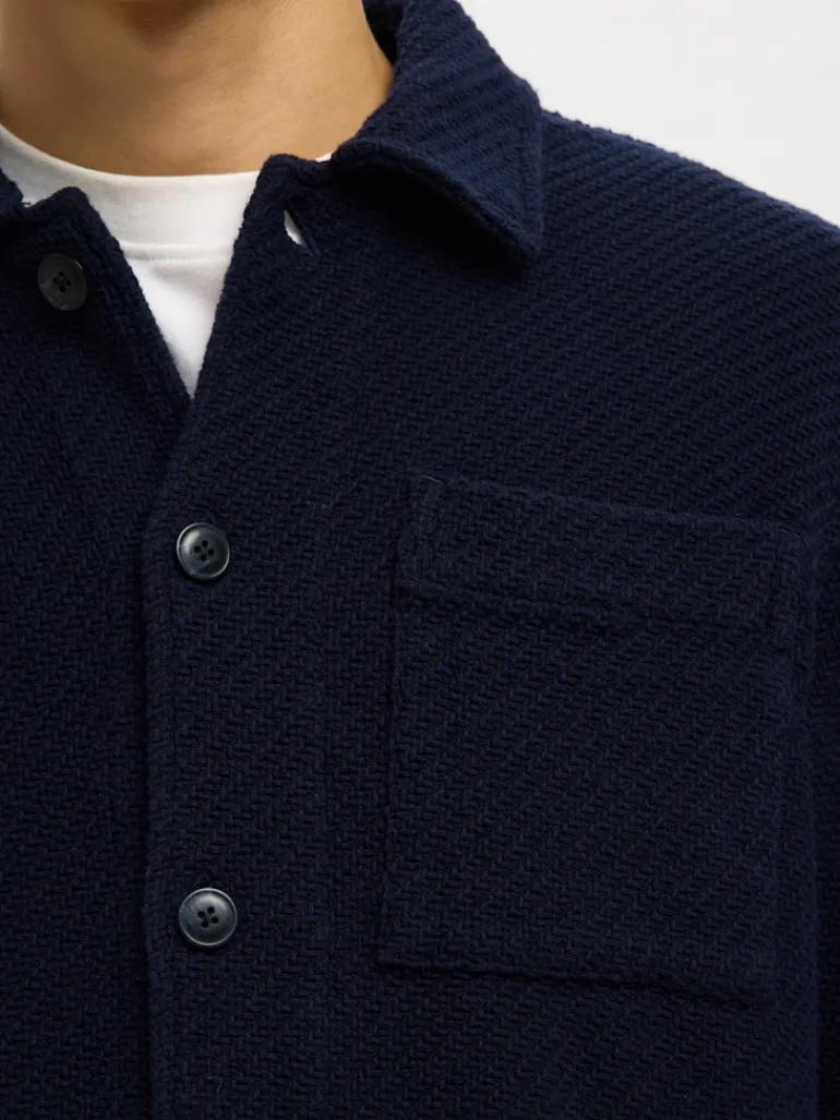 SLHREGFRED STRUCTURED OVERSHIRT sky captain