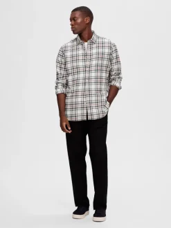 SLHREGOWEN-FLANNEL MIX SHIRT LS W egret