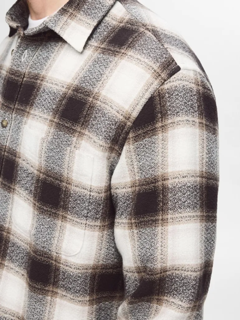 SLHREGOWEN-GRINDLE CHECK SHIRT LS chocolate torte