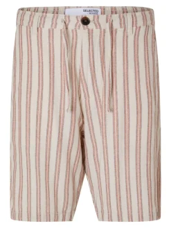 SLHREGSAL SHORTS egret-stripes