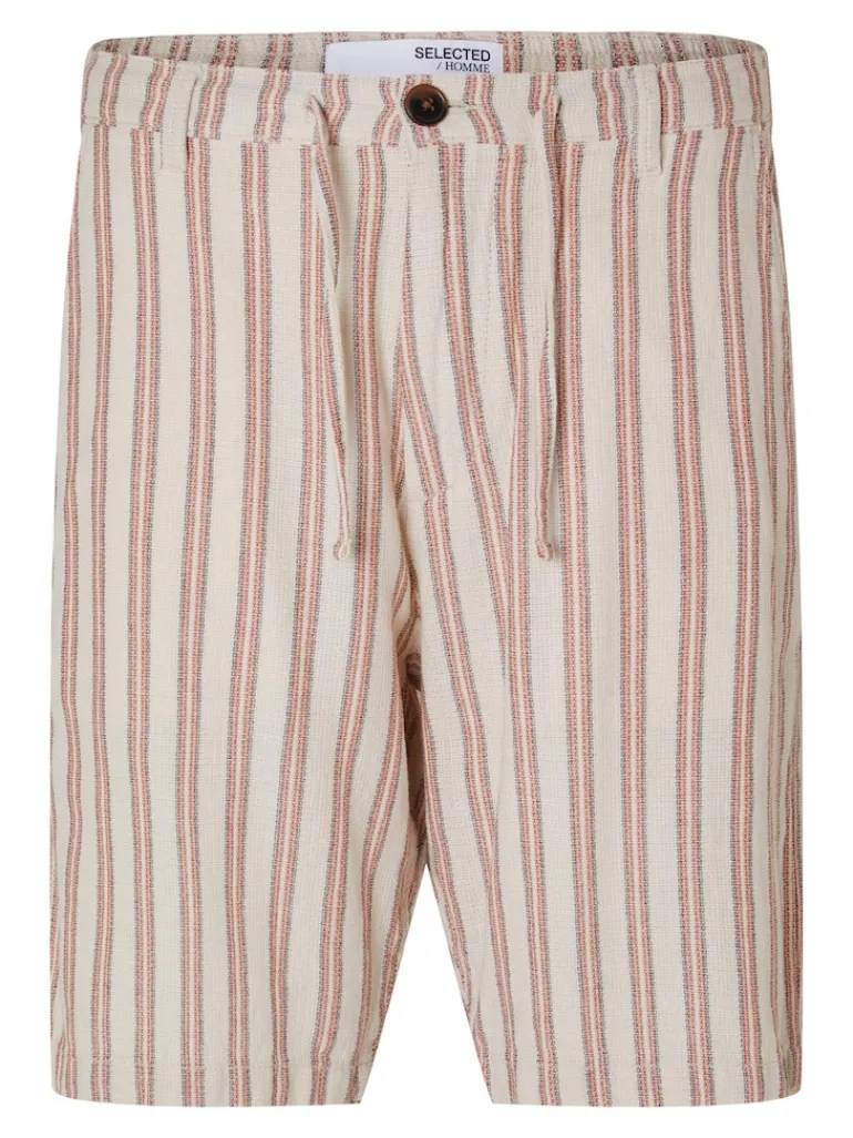 SLHREGSAL SHORTS egret-stripes