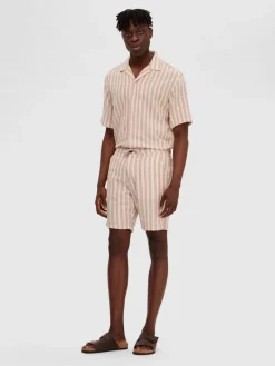 SLHREGSAL SHORTS egret-stripes