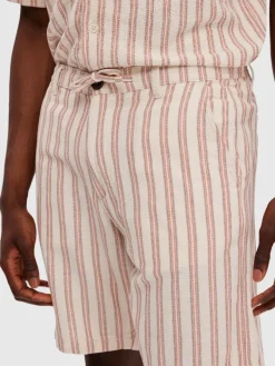 SLHREGSAL SHORTS egret-stripes