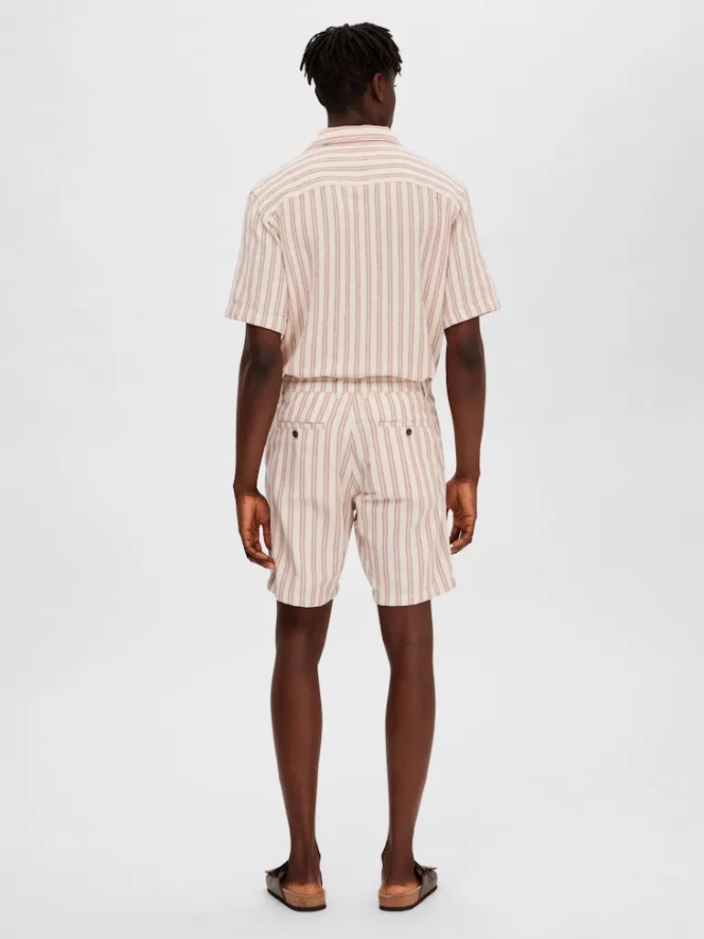 SLHREGSAL SHORTS egret-stripes