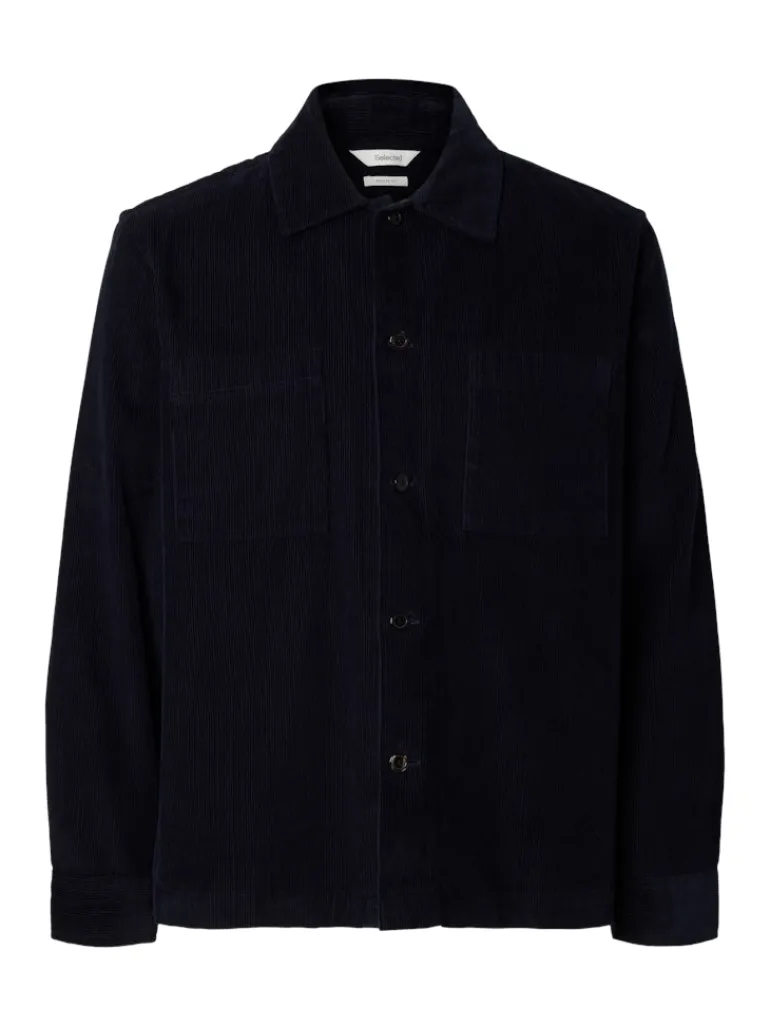 SLHREGTATE CORD OVERSHIRT sky captain