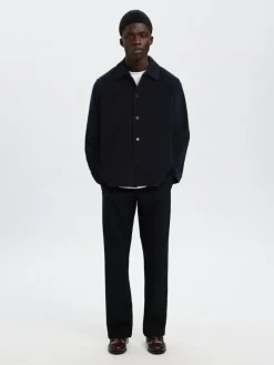 SLHREGTATE CORD OVERSHIRT sky captain
