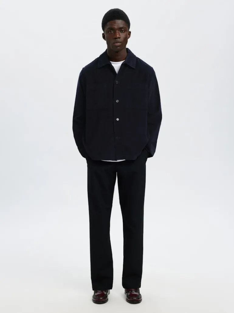 SLHREGTATE CORD OVERSHIRT sky captain