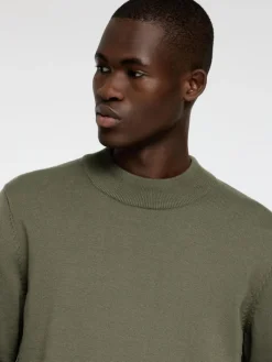 SLHROBERT LS KNIT MOCK NECK kalamata