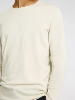 SLHROME LS KNIT CREW NECK NOOS oatmeal