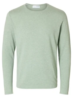 SLHROME LS KNIT CREW NECK NOOS iceberg green
