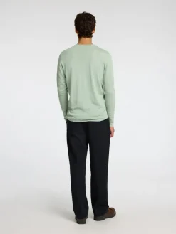 SLHROME LS KNIT CREW NECK NOOS iceberg green