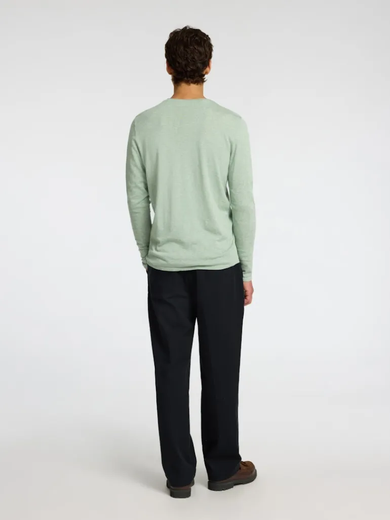 SLHROME LS KNIT CREW NECK NOOS iceberg green