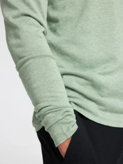 SLHROME LS KNIT CREW NECK NOOS iceberg green